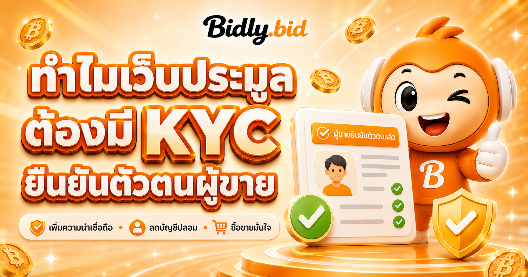 ทำไมเว็บประมูลต้องมี KYC ยืนยันตัวตนผู้ขาย