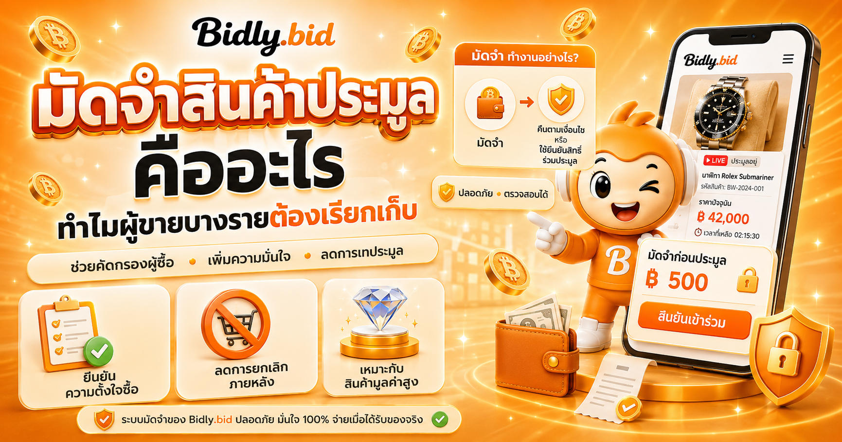 มัดจำสินค้าประมูลคืออะไร ทำไมผู้ขายบางรายต้องเรียกเก็บ